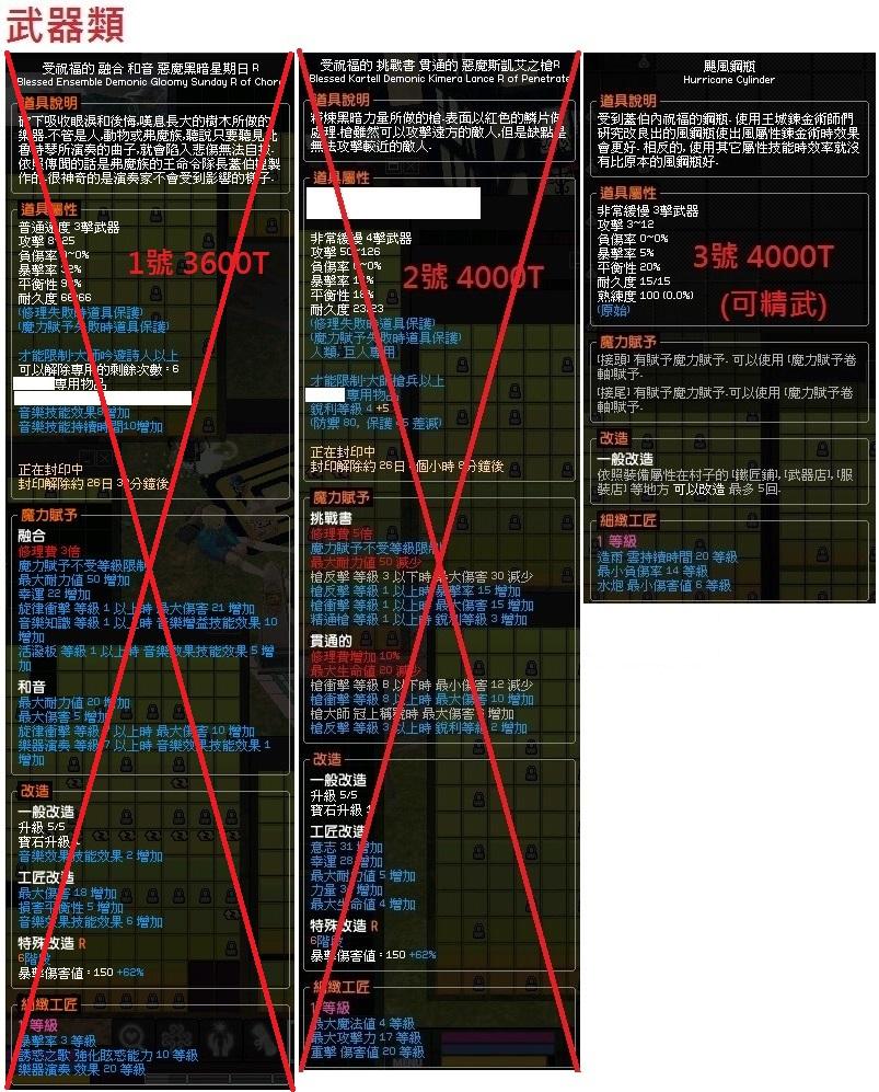 新瑪奇mabinogi道具 0816優質賦予細工裝備c1惡琴演奏無斬終射精格槍衝爆裂箭穿心冰刃風暴造雨自然力 8591寶物交易網