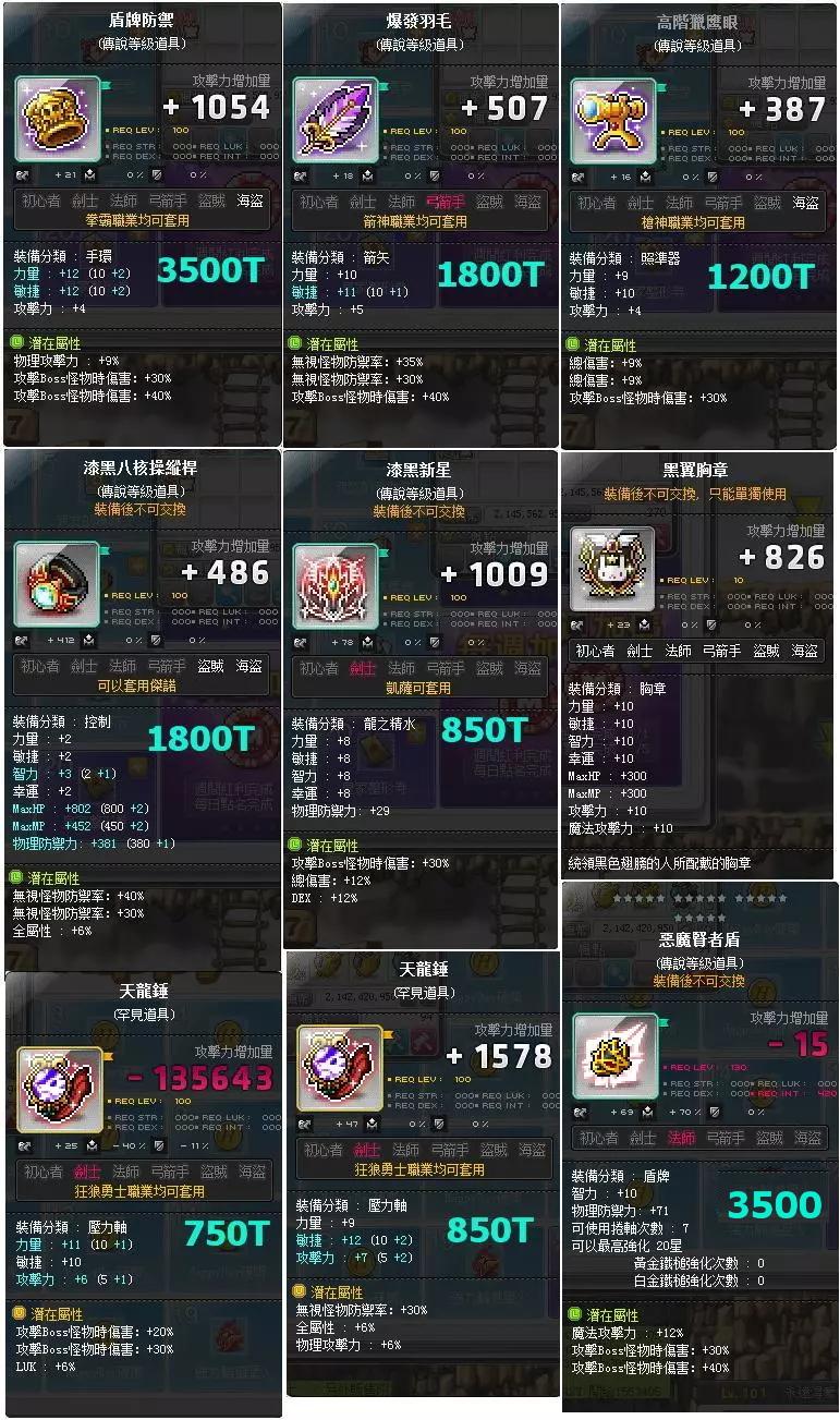 新楓之谷道具 漆黑新星凱薩副手武器boss30 總傷12 敏12 8591寶物交易網