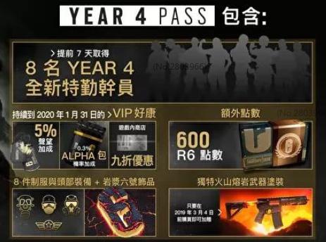 虹彩六號 圍攻行動其他 第四年季票岩漿皮膚至3 4 Steam Uplay皆可領取 8591寶物交易網