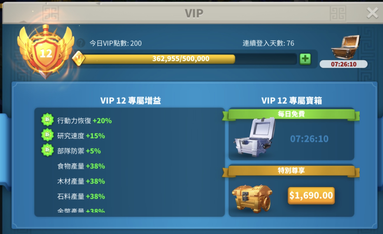 萬國覺醒帳號 25等 Vip12市政廳25紅寶石8萬1700多萬戰力帳號持續成長中 8591寶物交易網