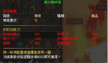 黑online Dekaron Online道具 達比赫戒指 8591寶物交易網