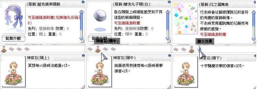 Ro 仙境傳說online道具 服飾附魔神官頭上中下成品 8591寶物交易網