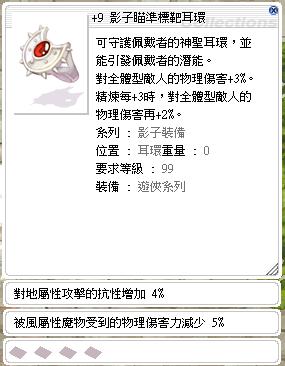 Ro 仙境傳說online道具 9影子瞄準標靶耳環 含附魔 8591寶物交易網